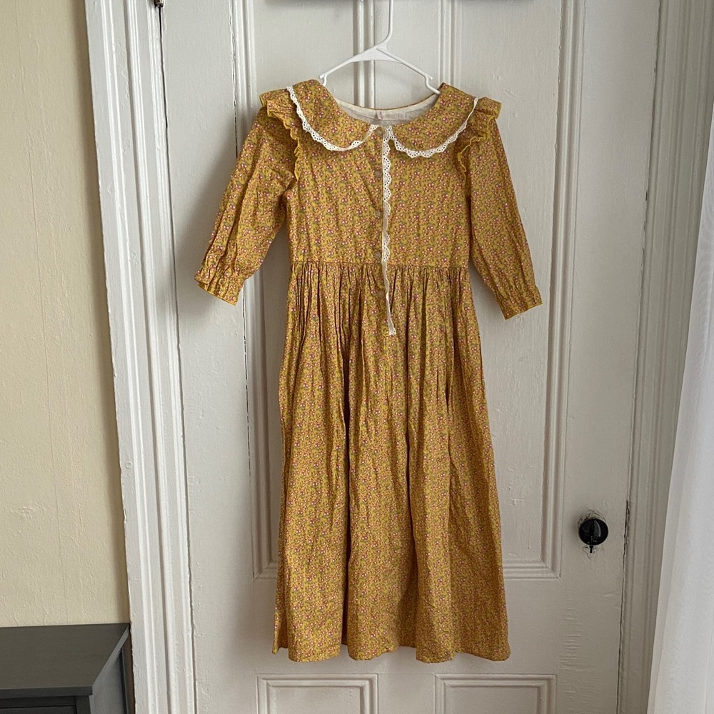 Vintage Style Yellow Floral Dress